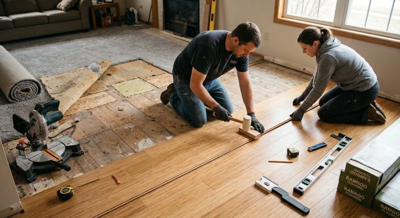 Bamboo Flooring Installation in Spring, TX