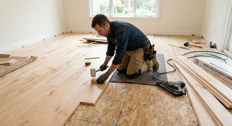 Birch Floor Installation in Spring, TX