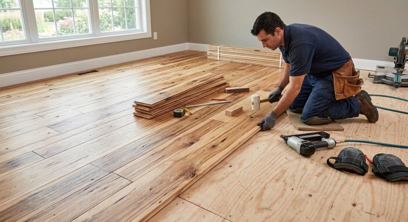 Hickory Floor Installation in Spring, TX