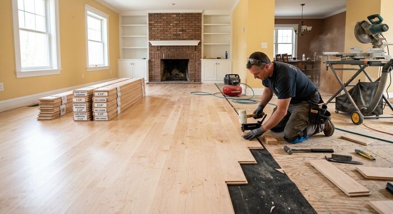 Maple Flooring Installation in Cypress, TX