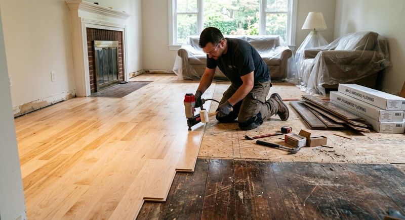 Maple Flooring Installation in Magnolia, TX