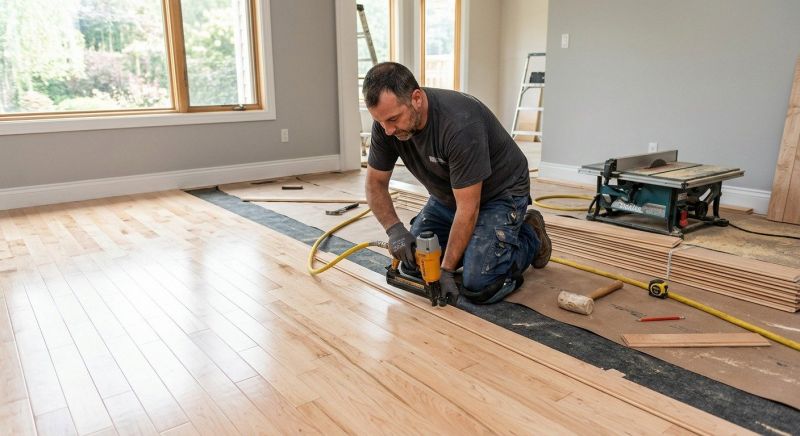 Maple Flooring Installation in Porter, TX