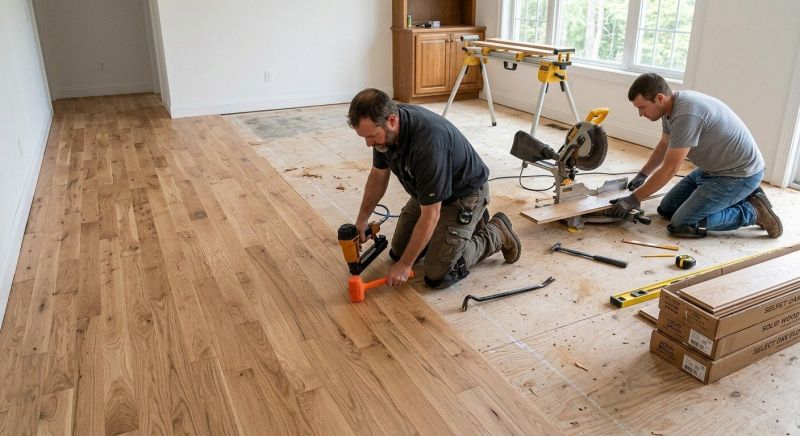 Oak Floor Installation in Conroe, TX