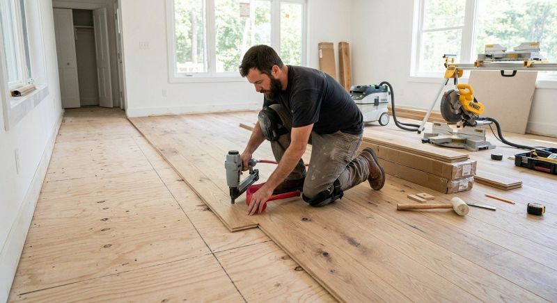 Oak Floor Installation in Conroe, TX