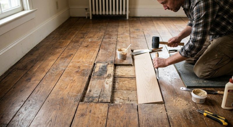 Oak Floor Repair in Spring, TX