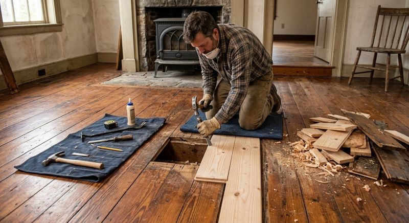 Pine Floor Repair in Spring, TX