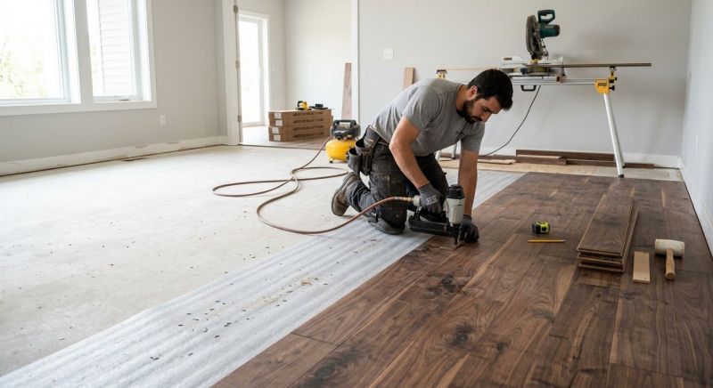 Walnut Flooring Installation in Spring, TX