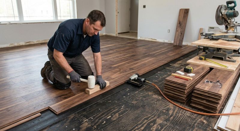 Walnut Flooring Installation in Spring, TX
