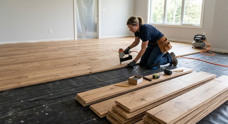 Wide Plank Floor Installation in Spring, TX