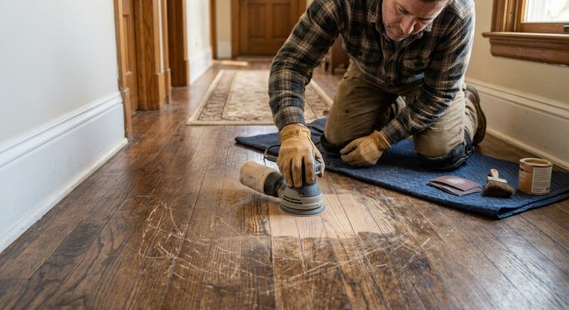 Wood Floor Scratch Repair in Conroe, TX