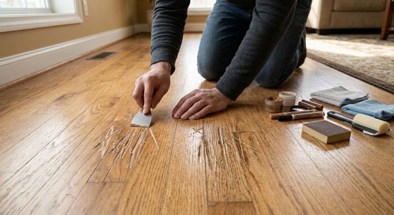 Wood Floor Scratch Repair in Houston, TX
