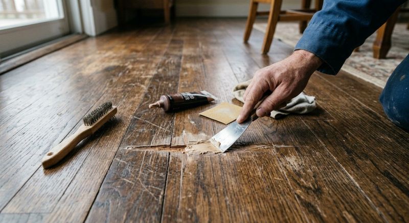 Wood Floor Scratch Repair in Humble, TX
