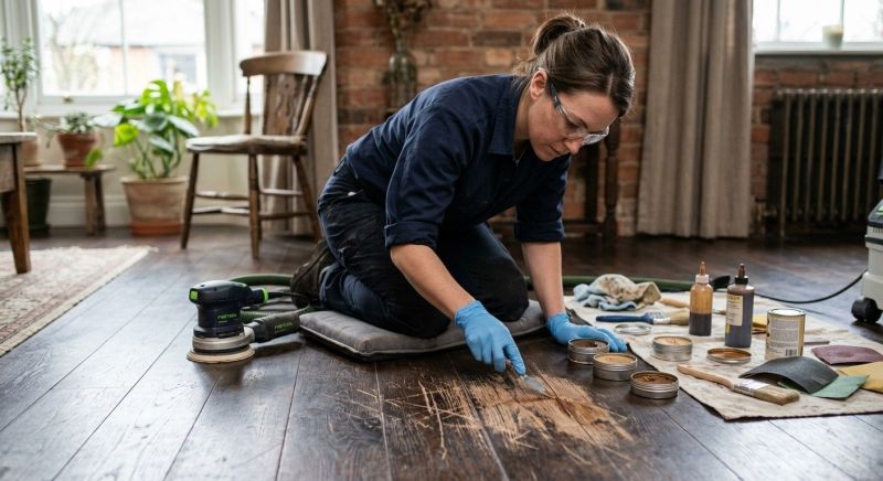 Wood Floor Scratch Repair in New Caney, TX